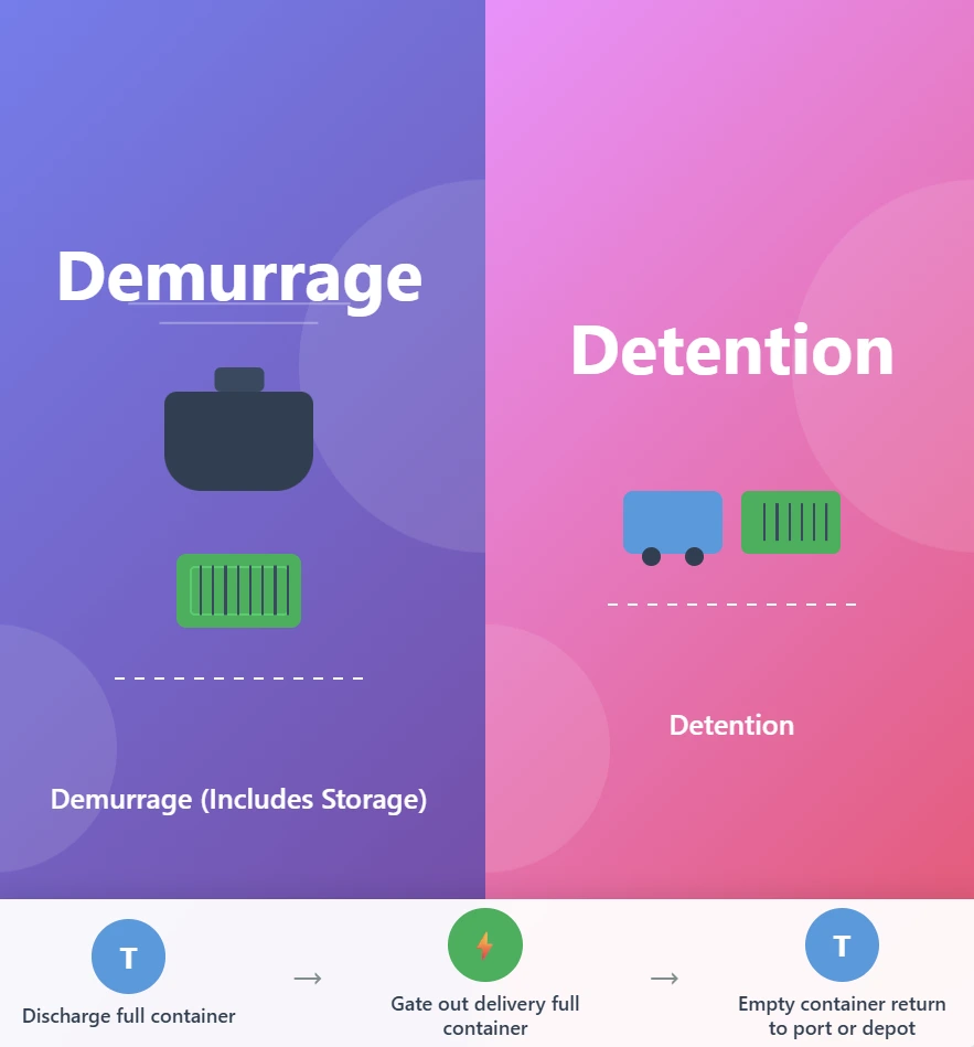 The Difference Between Demurrage and Detention Charges
